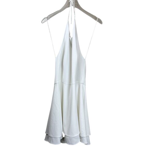 Alice + Olivia Dresses & Skirts - Alice Olivia Dress Women 10 White Halter Layered Wedding Party‎ Cocktail